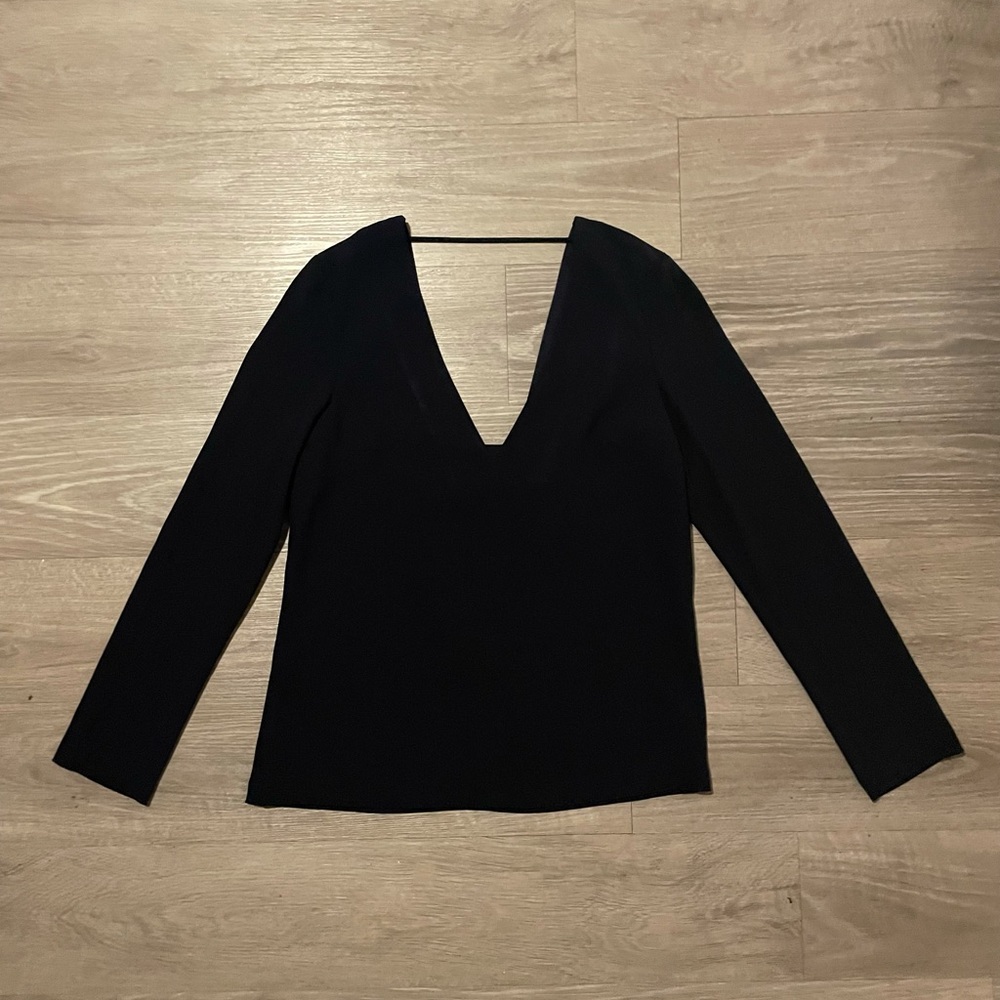 Navy Intermix Top